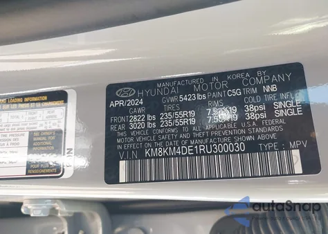 2024 Hyundai Ioniq 5 Se z USA, uszkodzony, nr VIN KM8KM4DE1RU300030